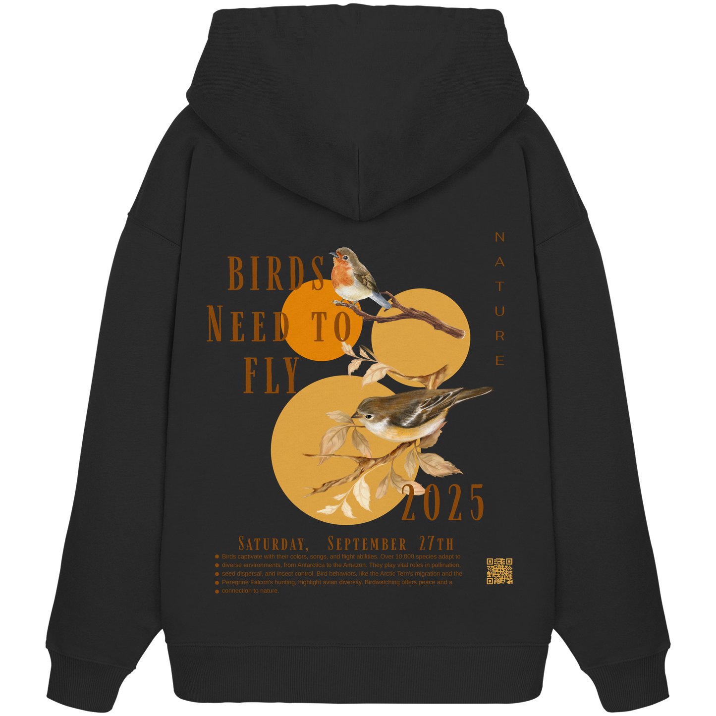 Birds need to fly - Organic Oversize Hoodie