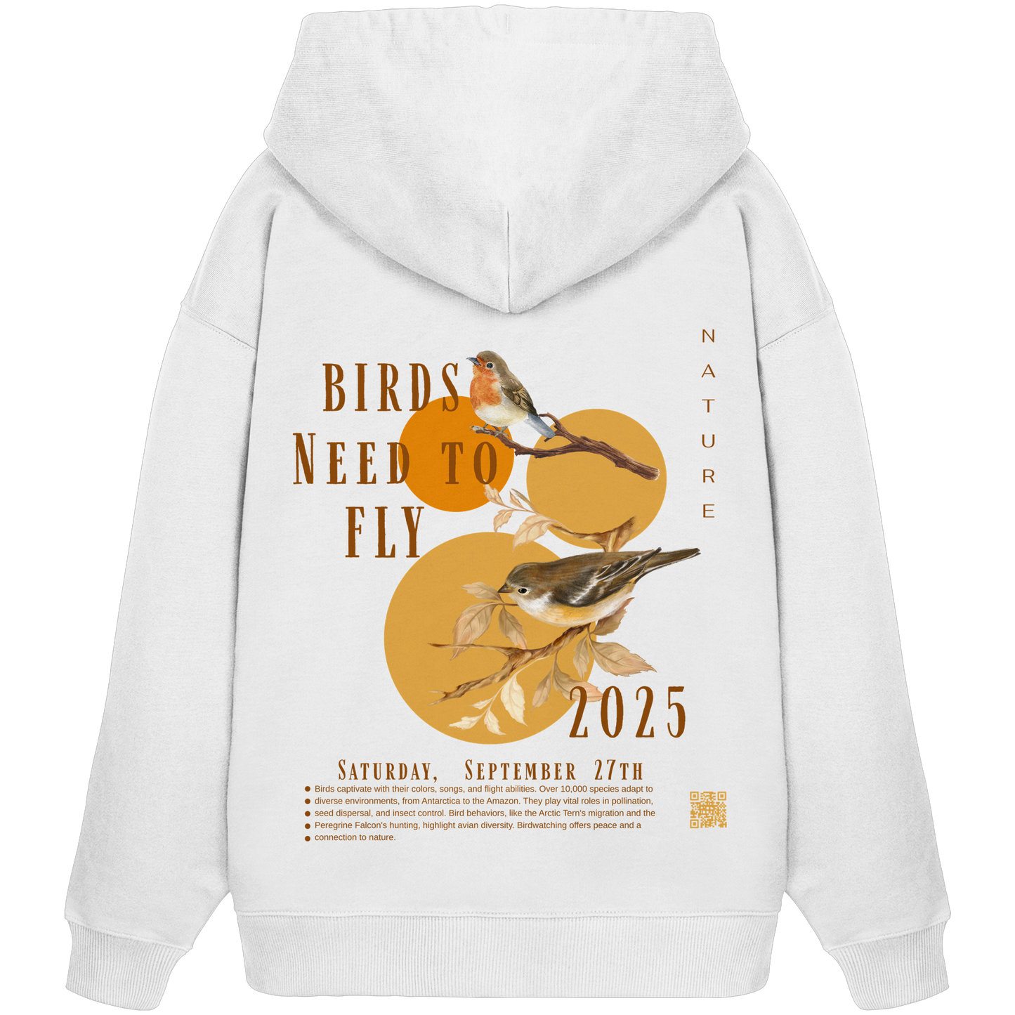 Birds need to fly - Organic Oversize Hoodie