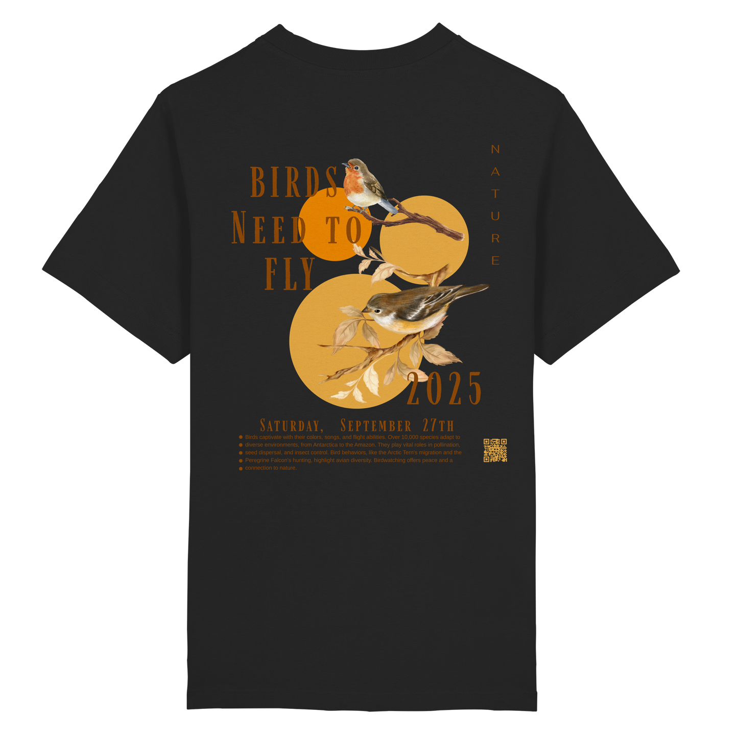 Birds need to fly - Heavy Oversized Organic Shirt