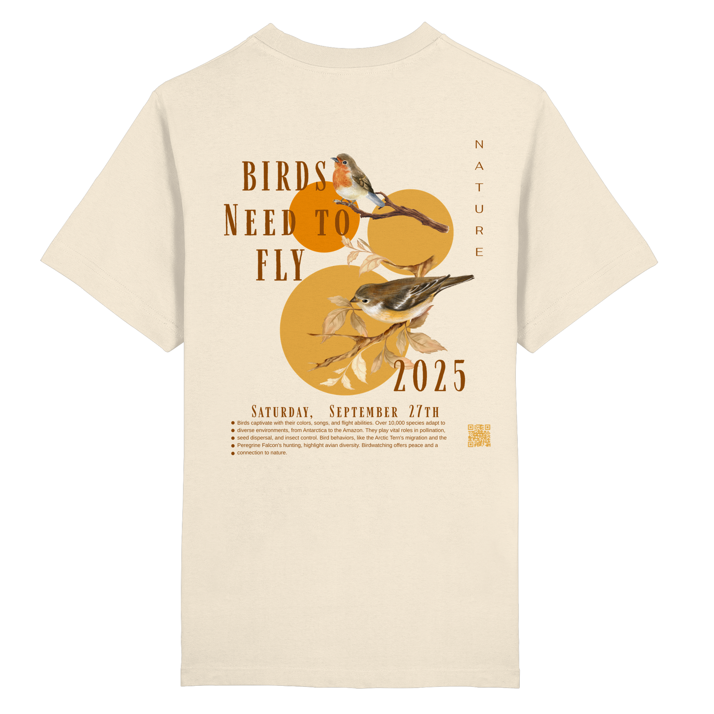 Birds need to fly - Heavy Oversized Organic Shirt