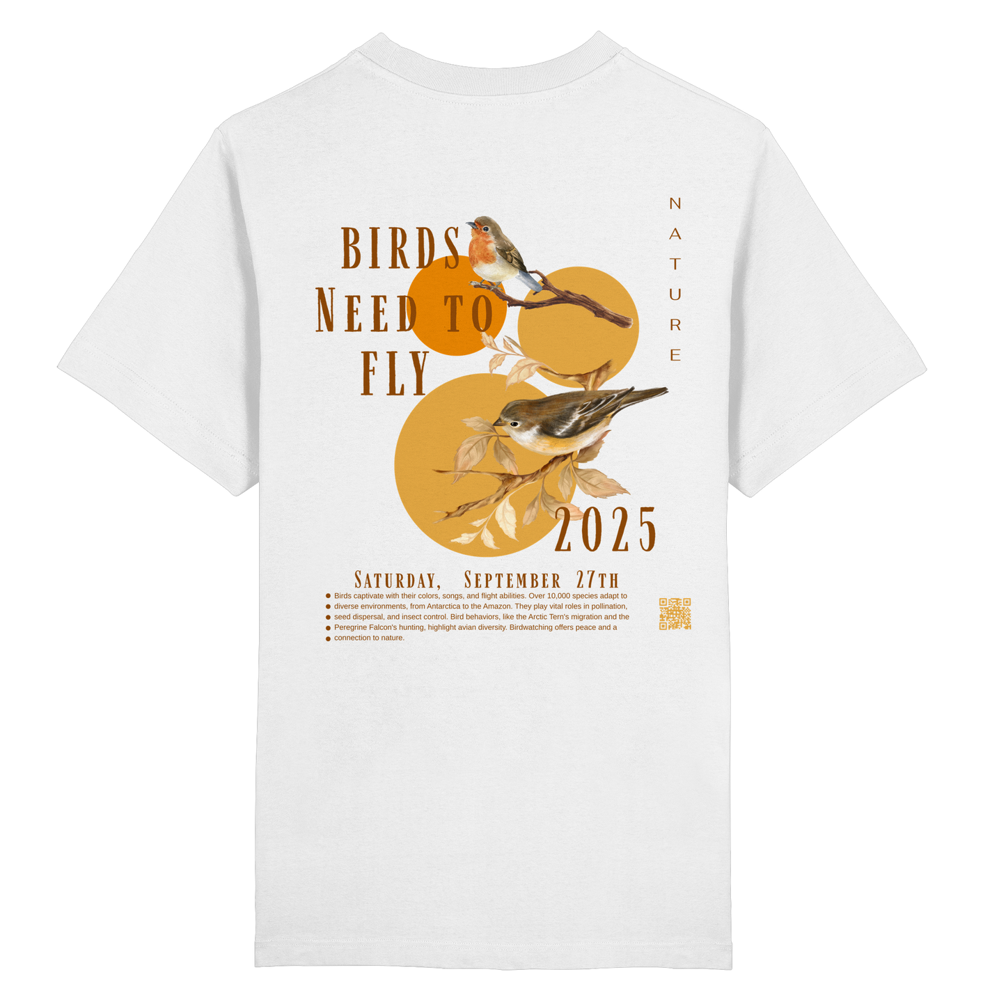 Birds need to fly - Heavy Oversized Organic Shirt